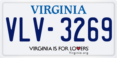 VA license plate VLV3269