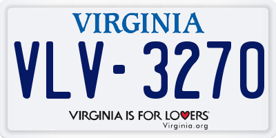 VA license plate VLV3270