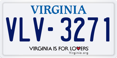 VA license plate VLV3271