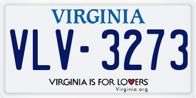 VA license plate VLV3273