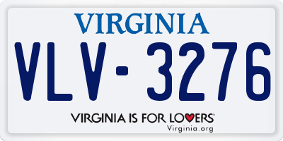 VA license plate VLV3276