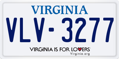 VA license plate VLV3277