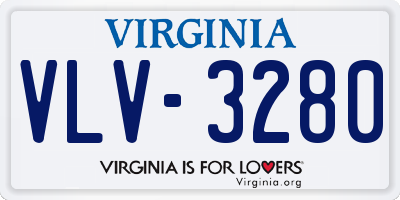 VA license plate VLV3280
