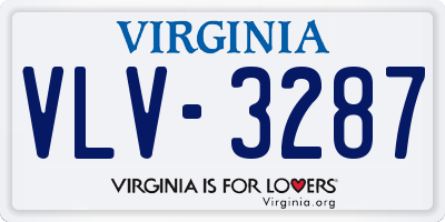 VA license plate VLV3287