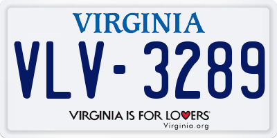 VA license plate VLV3289