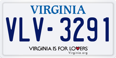 VA license plate VLV3291