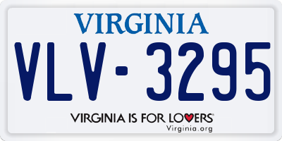 VA license plate VLV3295