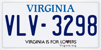 VA license plate VLV3298