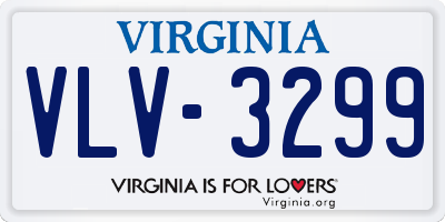 VA license plate VLV3299