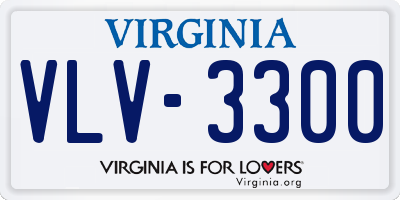 VA license plate VLV3300