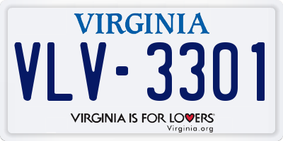 VA license plate VLV3301