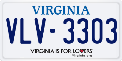 VA license plate VLV3303