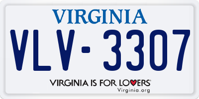 VA license plate VLV3307