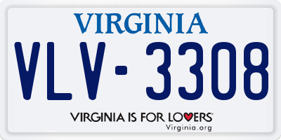 VA license plate VLV3308