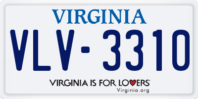 VA license plate VLV3310