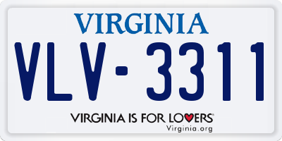 VA license plate VLV3311