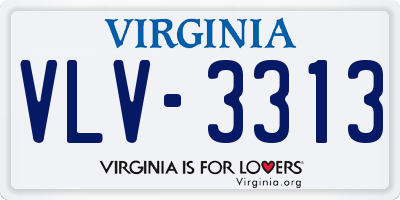 VA license plate VLV3313