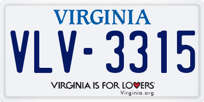 VA license plate VLV3315