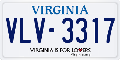 VA license plate VLV3317