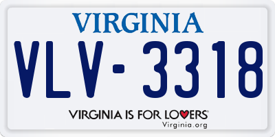VA license plate VLV3318