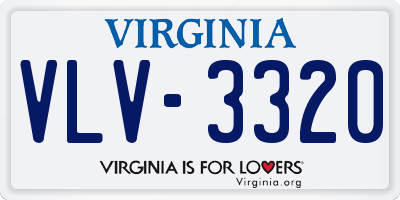 VA license plate VLV3320