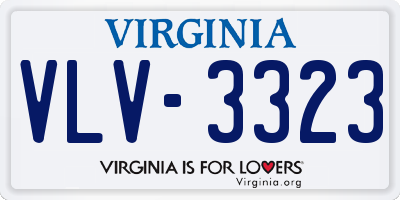 VA license plate VLV3323