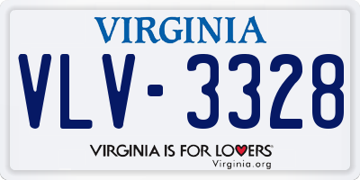 VA license plate VLV3328