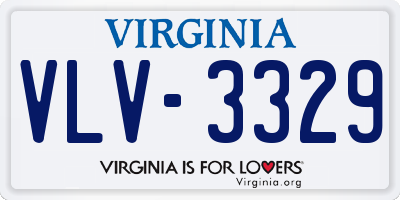 VA license plate VLV3329