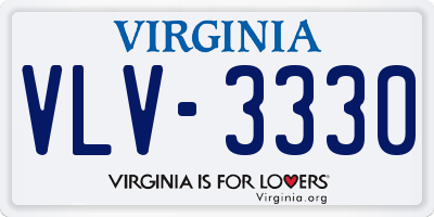 VA license plate VLV3330