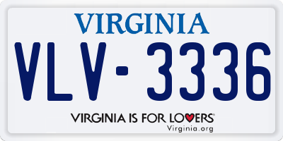 VA license plate VLV3336