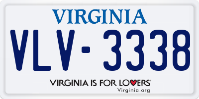 VA license plate VLV3338