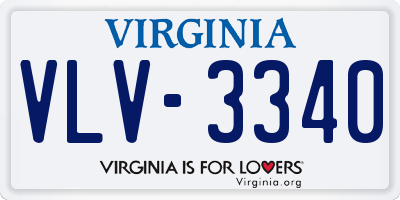 VA license plate VLV3340