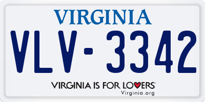 VA license plate VLV3342