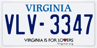 VA license plate VLV3347