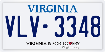 VA license plate VLV3348