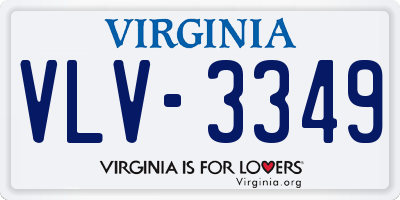 VA license plate VLV3349