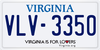 VA license plate VLV3350