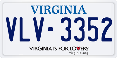 VA license plate VLV3352