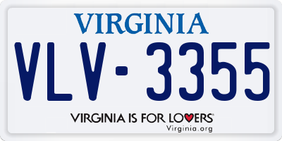 VA license plate VLV3355