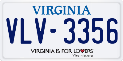 VA license plate VLV3356