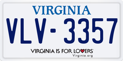 VA license plate VLV3357