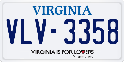 VA license plate VLV3358