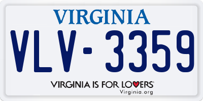 VA license plate VLV3359