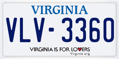 VA license plate VLV3360