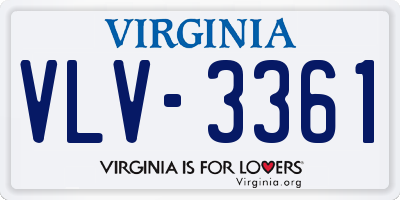 VA license plate VLV3361