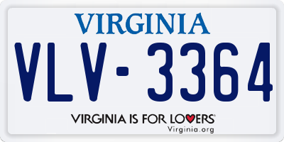 VA license plate VLV3364