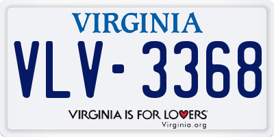 VA license plate VLV3368