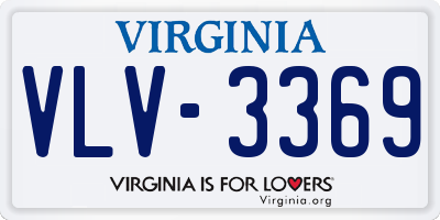 VA license plate VLV3369