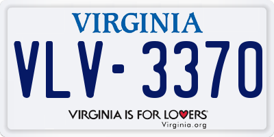 VA license plate VLV3370