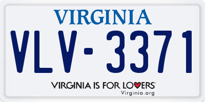 VA license plate VLV3371